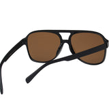 Flytonn-Black Yellow Casual Daily Solid Patchwork Sunglasses