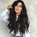 Flytonn-Black Casual Solid Patchwork Wigs