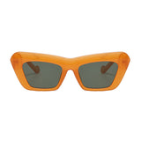 Flytonn-Caramel Colour Fashion Casual Solid Patchwork Sunglasses