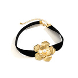 Flytonn-Vanessa Velvet Rose Flower Choker Necklace