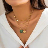 Flytonn-Beverly Vintage Style Peace Buckle Pendant Necklace