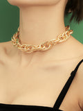 Flytonn-Solid Color Hollow Necklaces&Bracelet Accessories