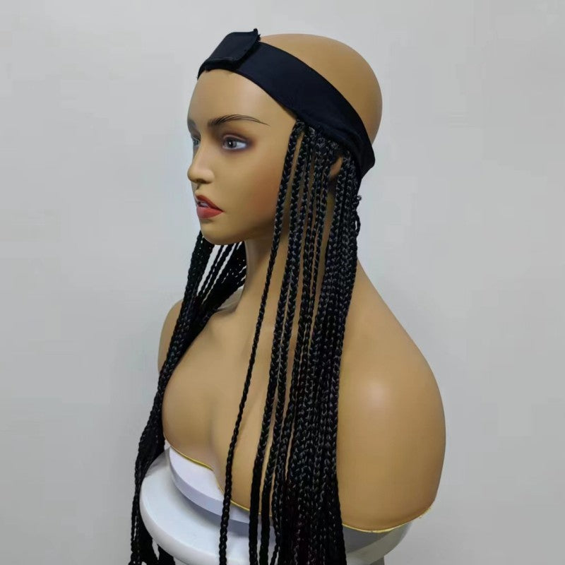 Flytonn-Black Casual Solid Patchwork Wigs
