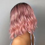 Flytonn-Pink Fashion Casual Patchwork Wigs