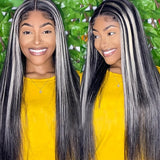 Flytonn-Casual Gradual Change Solid Patchwork Wigs