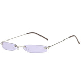 Flytonn-Purple Casual Solid Patchwork Sunglasses