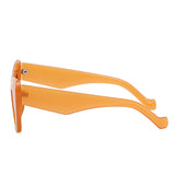 Flytonn-Caramel Colour Fashion Casual Solid Patchwork Sunglasses