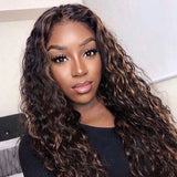 Flytonn-Brown Fashion Personality Long Curly Wigs