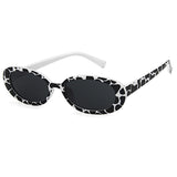 Flytonn-Black White Fashion Casual Patchwork Sunglasses