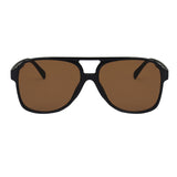 Flytonn-Black Yellow Casual Daily Solid Patchwork Sunglasses