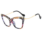 Flytonn-Multicolor Casual Daily Print Patchwork Sunglasses