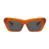 Flytonn-Caramel Colour Fashion Casual Solid Patchwork Sunglasses