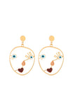 Flytonn-Valentine's Day gift Abstract Face Earrings