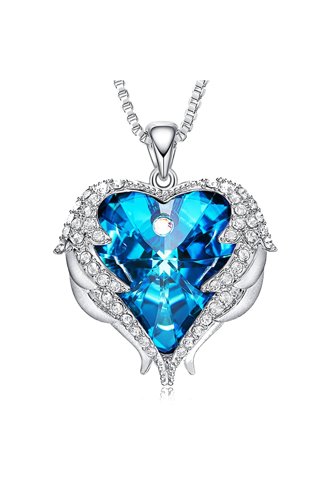 Flytonn-Valentine's Day gift Angel Wings Crystal Necklace