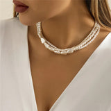 Flytonn-Esther Multilayer Pearl Necklace