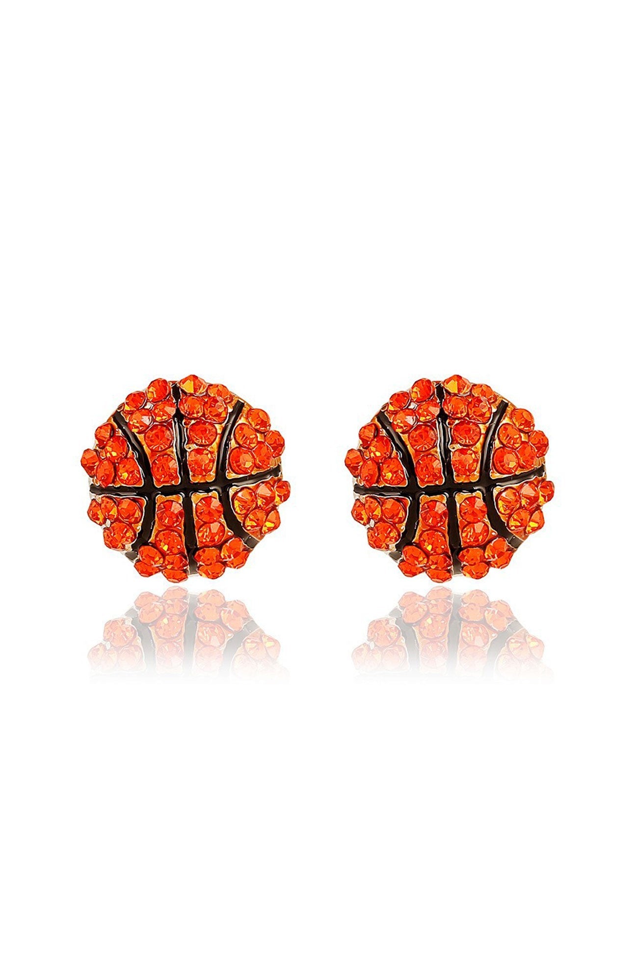 Flytonn-Valentine's Day gift Basketball Baseball Football Diamond Stud Earrings