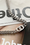 Flytonn-Valentine's Day gift Chunky Chain Letter Double D Necklace & Bracelet