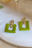 Flytonn-Valentine's Day gift Green Geometric Patterns Earrings