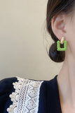 Flytonn-Valentine's Day gift Green Geometric Patterns Earrings