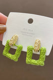 Flytonn-Valentine's Day gift Green Geometric Patterns Earrings