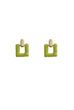 Flytonn-Valentine's Day gift Green Geometric Patterns Earrings