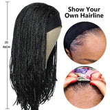 Flytonn Cheap Headband Wig Synthetic Braiding Hair  Wigs On Sale Clearance Long Black Braided Wigs For Black Women Headband Wig