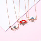 Christmas Flytonn Evil Eye Eyedrop Pendant Necklace Women Accessories Mujer 2022 Harajuku Crystal Boho Luxury Gothic Jewelry Gold Chain Necklace