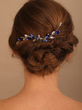 Flytonn Rhinestone Wedding Hair Comb Bridal Headwear Fashion Wedding Hair Accessories Handmade Hair Jewelry for Women Party Prom Tiaras