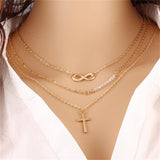 Baroque Style Necklace Neck Chains For Women Pearl Simple Hip Hop Metal Choker Punk Clavicle Chain Jewelry