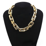 Steampunk Lock Chain Necklace for Women Men Goth Hip Hop Twisted Chunky Thicken Neck Chains Rock Choker Necklace Jewelry