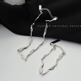 Flytonn Korean Fashion Kurapika Chains Necklace For Women Irregular Geometric Short Choker Punk Gothic Jewelry Trend