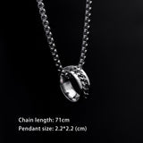 Flytonn Goth Fashion New Cross Pendant Long Necklace Men Punk Trendy Simple Titanium Stainless Steel Chain Mens Jewellery Gift