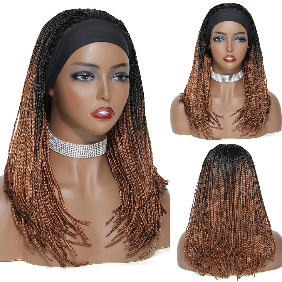 Flytonn Cheap Headband Wig Synthetic Braiding Hair  Wigs On Sale Clearance Long Black Braided Wigs For Black Women Headband Wig