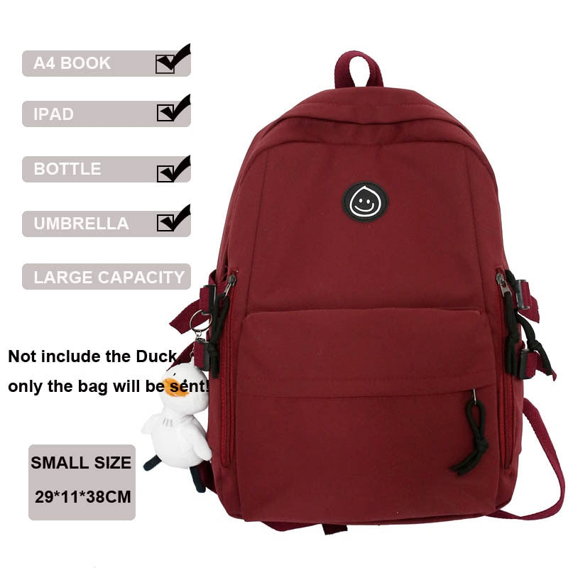Back to school New Multi-Pocket Female Backpack Book School Bag for Teenage Girls Boys Student Women's Travel Rucksack Small Or Big Size