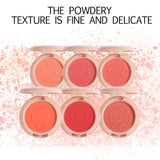 6 Color Blush Makeup Palette Face Mineral Pigment Skin Brighten Orange Pink Shadow Powder Long Lasting Blusher Cosmetics TSLM1