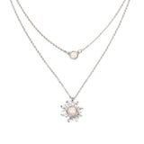 Necklace for women Multi Layer Sun Flower Necklace Fashion Protein Stone Chain Jewelry Accessories Wholesale