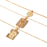 Flytonn Fashion Multilayer Cross Alloy Necklaces For Women Statement Rose Pendant Necklace Jewelry Gift 2018 Drop Shipping