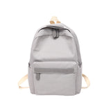 Back to school New Teenager Canvas Backpack Girl Boy Schoolbag Softback Solid Color Casual Soft Handle  rucksack