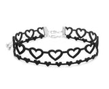 Flytonn Hot  Newest  fashion jewelry accessories  heart shape leather choker necklace for ladies  female N307