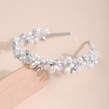 Flytonn Pearl Rhinestone Brides Crown Luxury Crystal Bridal Headpiece for Wedding Handmade Party Prom Diamonds Wedding Hair Accessories