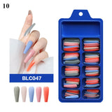 100Pcs False Nail Tips Long Nail Design Full Cover Press on Nails for Manicure Colorful Nails Art Fake Nails With Free Shipping