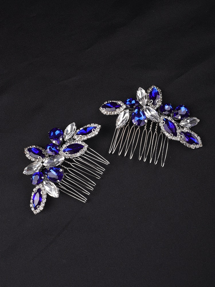 Flytonn Rhinestone Hair Comb for Women Headpiece Wedding Hair Accessories Handmade Hair Jewelry for Women Bridal Party Prom Girls Tiaras