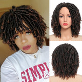 Flytonn Synthetic Hair Knotless Braided Wigs Dreadlock Hair Wig For Black Men Women Natural Black Synthetic Dreadlocks Wig