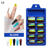 100Pcs False Nail Tips Long Nail Design Full Cover Press on Nails for Manicure Colorful Nails Art Fake Nails With Free Shipping