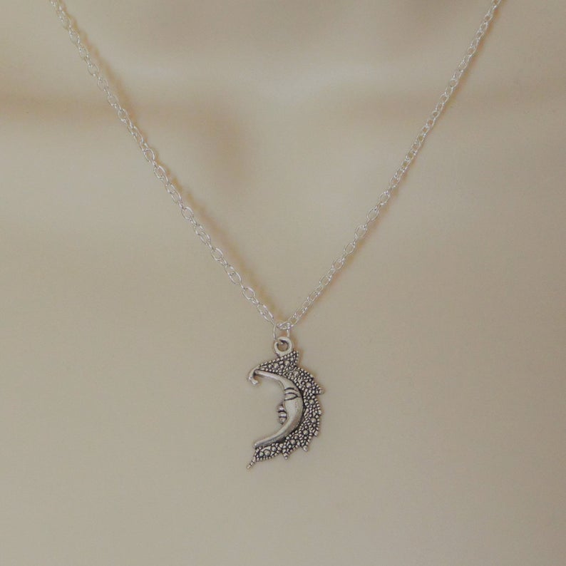 Flytonn Sun And Moon Necklaces Chain Pair Of Celestial Best Friends Gift For Friend Long Pendants Men Women Punk Fashion Jewelry Amulet