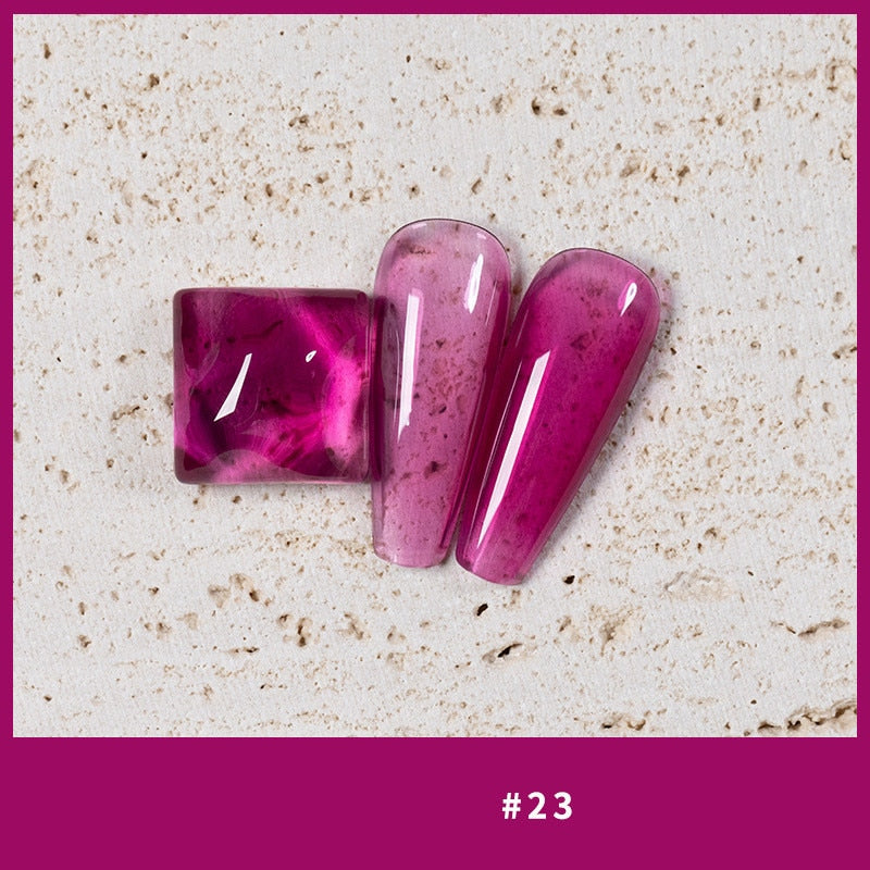 1 Bottle 36 Colors Translucent Jelly Nail Gel Polish 7.5ml Lasting Ice Through Pink White Crystal Varnish Soak Off Gel Manicure