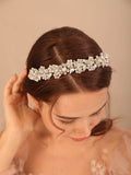 Flytonn Trendy Preal Rhinestone Bridal Crown Diamonds Handmade Wedding Hair Accessories Bridesmaid Hair Jewelry Tiaras Fashion Headdress