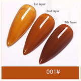 8ML Dull Color Nail Gel Polish Translucent Manicuring Nail Enamel Amber Crystal Gel Soak Off Jelly UV LED Gel Semi Permanent