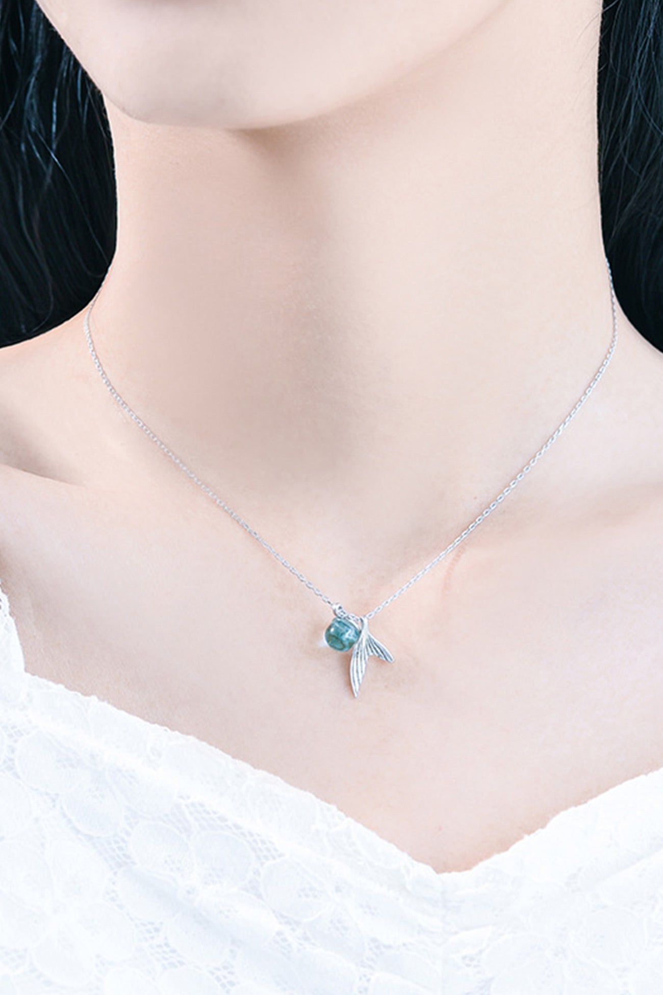 Flytonn-Valentine's Day gift Mermaid Tears Pendant Necklace