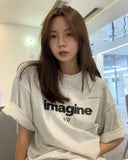 Flytonn-Korean style, Casual fashion, INS dressing, Lazy style, Graduation gift 
NO. 1085 IMAGINE TEE